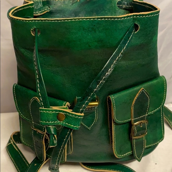 Moroccan Leather Backpack - Picture 8 of 13